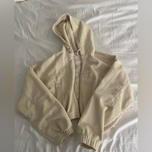 Urban Outfitters Cropped Corduroy Jacket - Size Small, Pastel Yellow